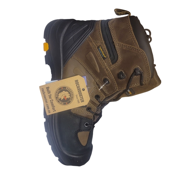 Men's Brown Work Boots - Picture 4 of 9